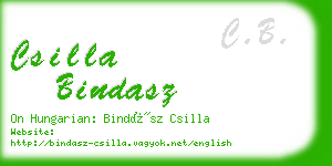 csilla bindasz business card